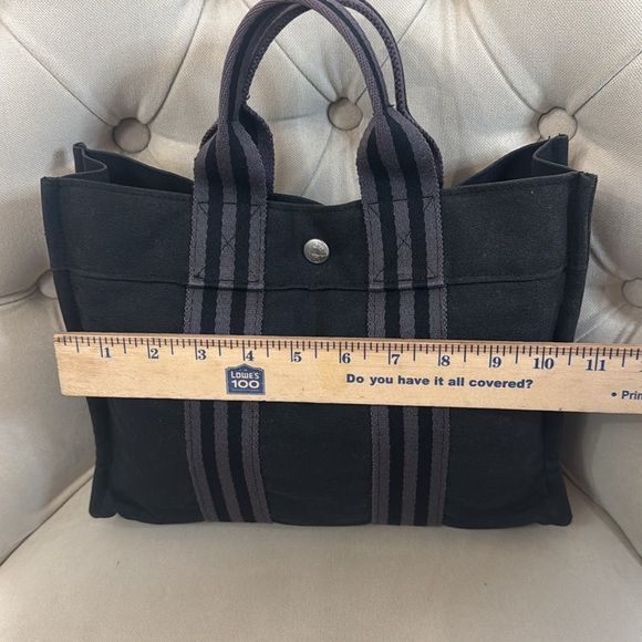 Hermes Black Tote Bag, AUTHENTIC - Picture 9 of 12